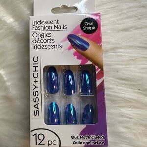 🩷5/$10 Iridescent Fashion Nails - Blue